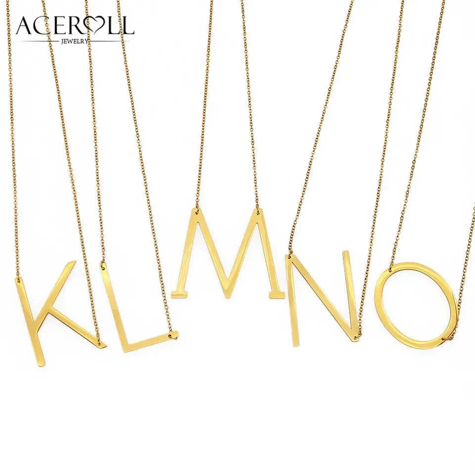 Colar Letra do seu Nome - Banhado a ouro 18k - Promoção