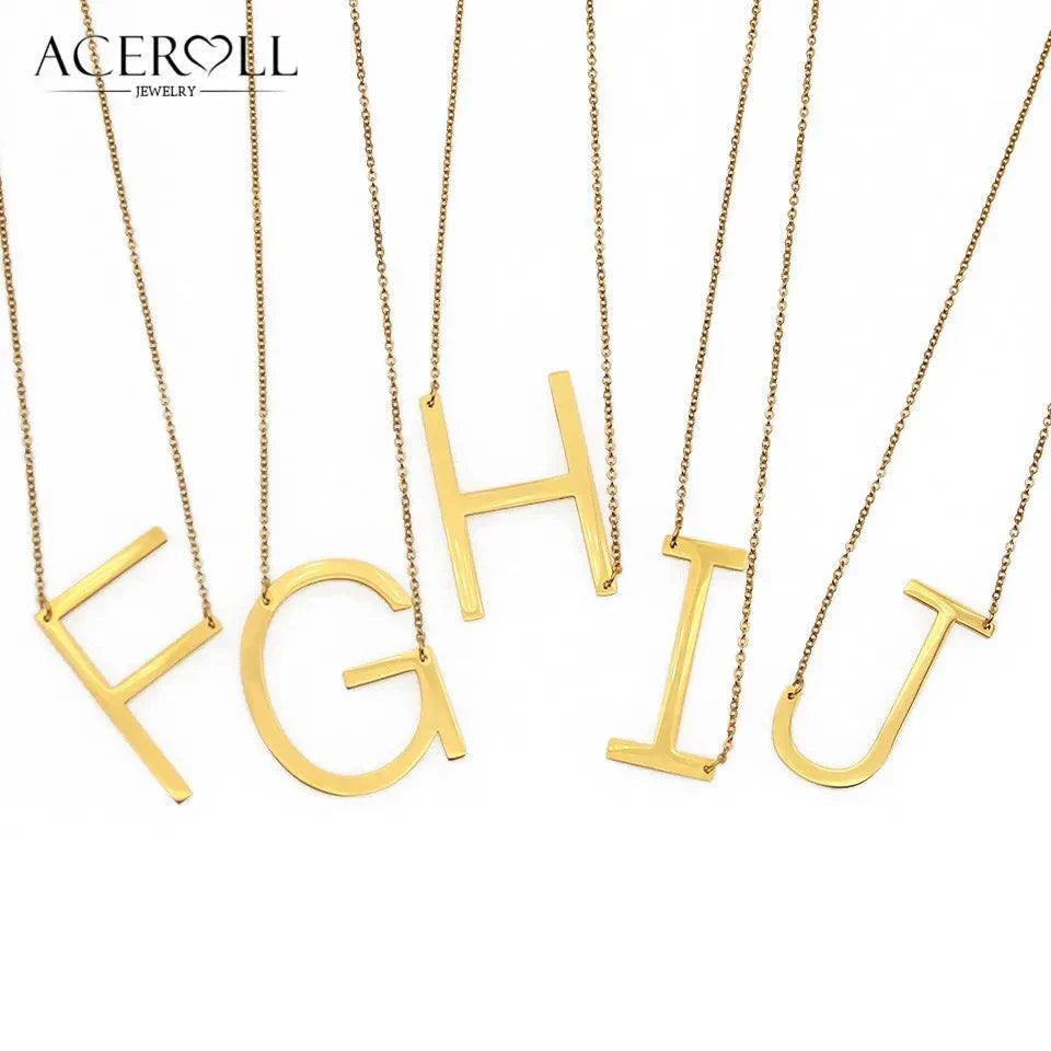 Colar Letra do seu Nome - Banhado a ouro 18k - Promoção